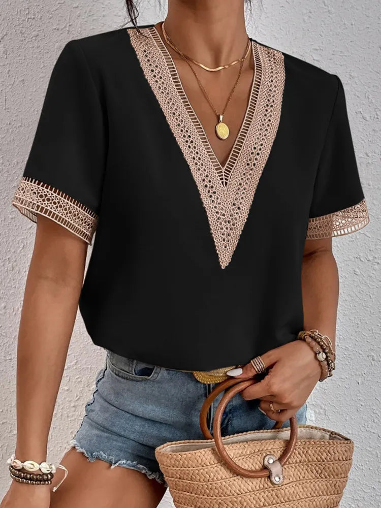 cadanna - Blusa egipcia elegante mujer