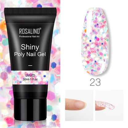 (COMPRAS  2 PACK +1 GRATIS)  Kits de uñas de poligel ROSALIND POLY Nail  GEL 15/30 ml esmalte de uñas