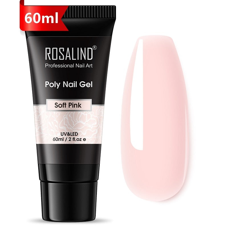 (COMPRAS  2 PACK +1 GRATIS)  Kits de uñas de poligel ROSALIND POLY Nail  GEL 15/30 ml esmalte de uñas