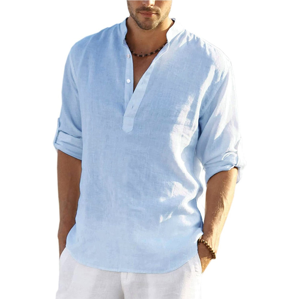 Athom - Camisa manga larga hombre