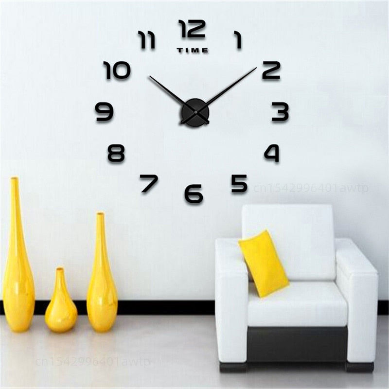 Reloj de pared grande 3D de diseño moderno