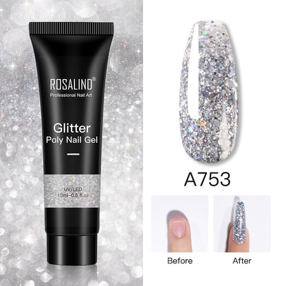 (COMPRAS  2 PACK +1 GRATIS)  Kits de uñas de poligel ROSALIND POLY Nail  GEL 15/30 ml esmalte de uñas