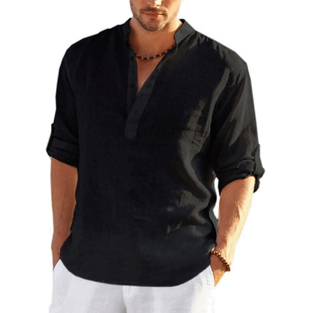Athom - Camisa manga larga hombre