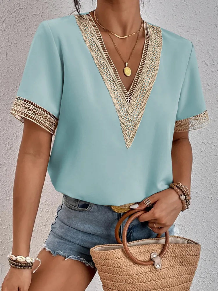 cadanna - Blusa egipcia elegante mujer