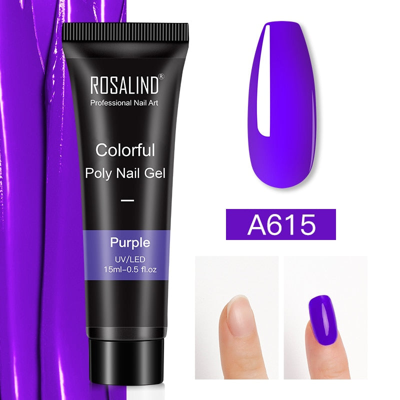 (COMPRAS  2 PACK +1 GRATIS)  Kits de uñas de poligel ROSALIND POLY Nail  GEL 15/30 ml esmalte de uñas