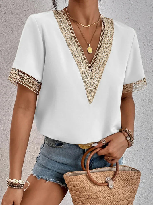 cadanna - Blusa egipcia elegante mujer
