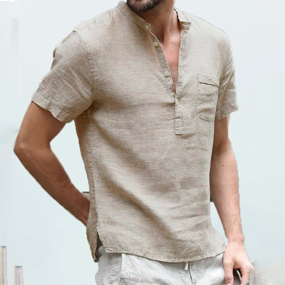Arrom - Camisa manga corta hombre