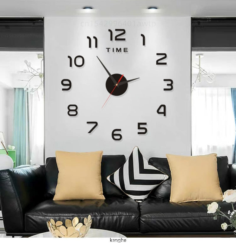 Reloj de pared grande 3D de diseño moderno