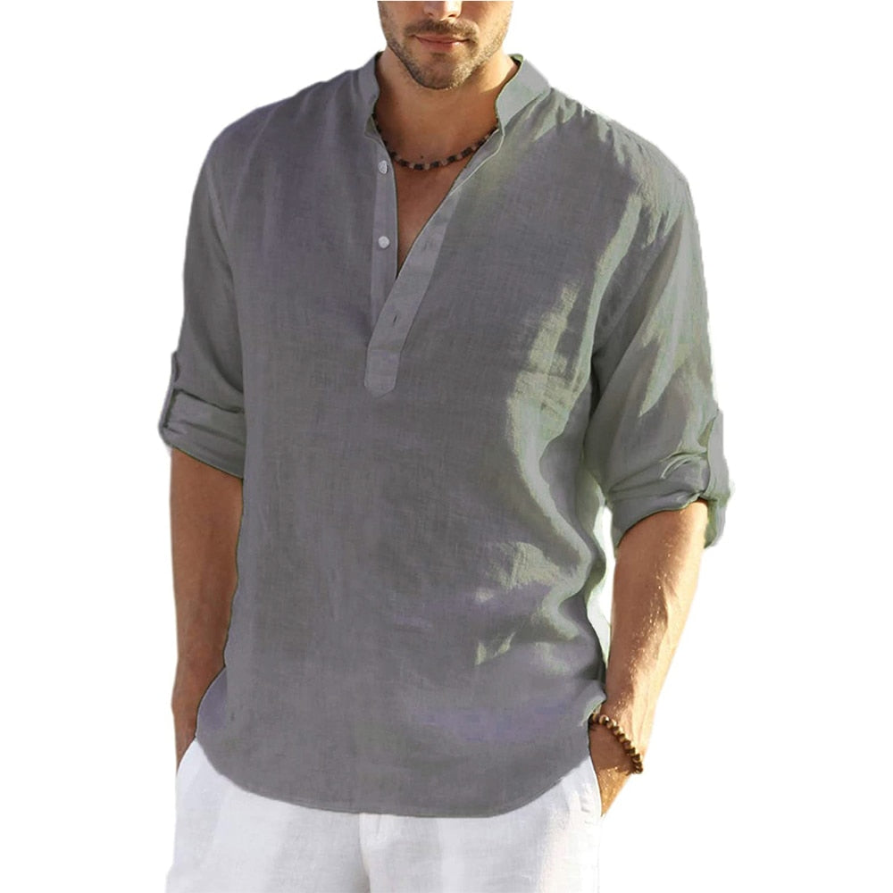 Athom - Camisa manga larga hombre