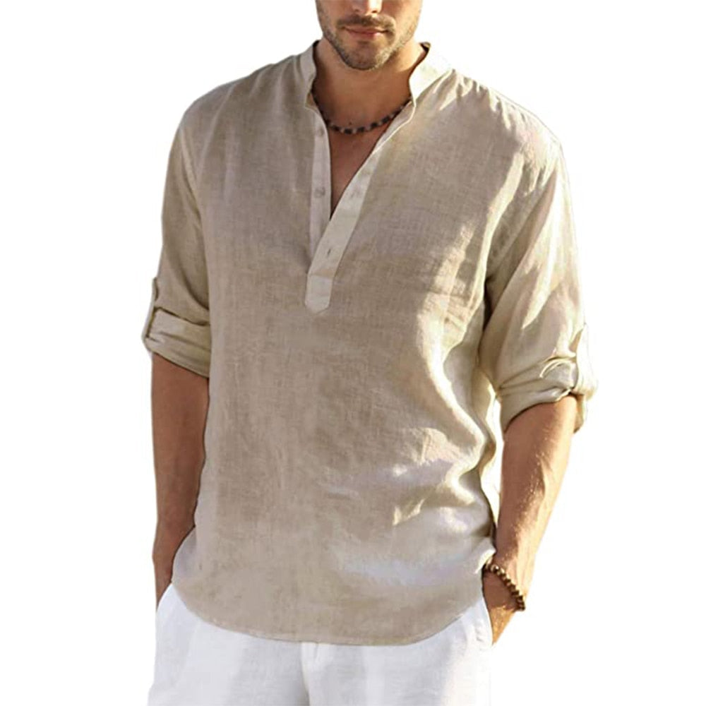 Athom - Camisa manga larga hombre