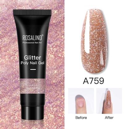 (COMPRAS  2 PACK +1 GRATIS)  Kits de uñas de poligel ROSALIND POLY Nail  GEL 15/30 ml esmalte de uñas