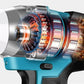 LLAVE DE IMPACTO MALETA CON ACCESORIOS + 2 BATERÍAS 128V