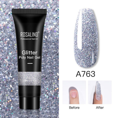 (COMPRAS  2 PACK +1 GRATIS)  Kits de uñas de poligel ROSALIND POLY Nail  GEL 15/30 ml esmalte de uñas