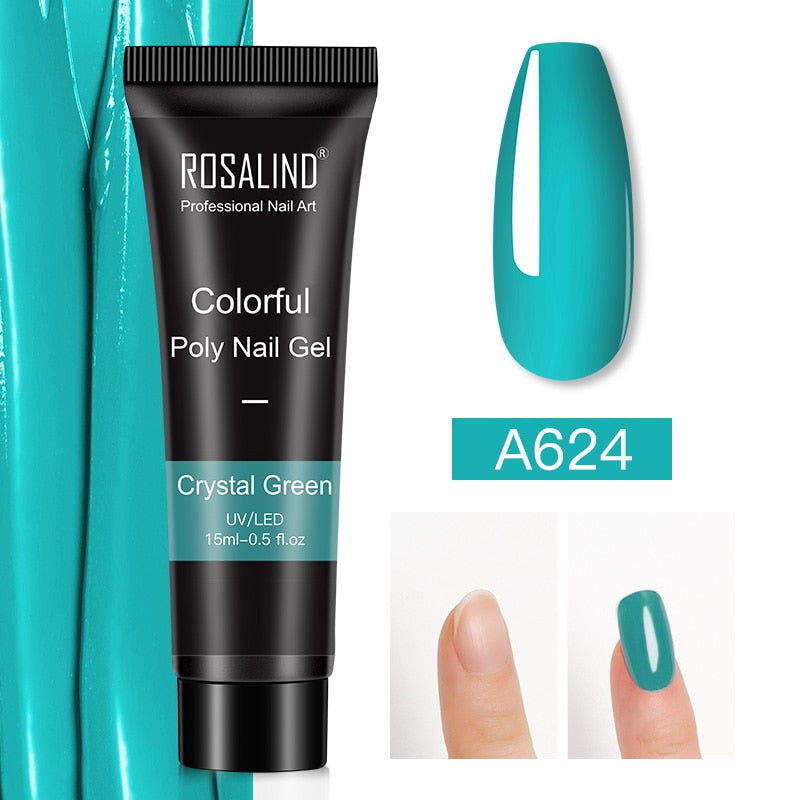 (COMPRAS  2 PACK +1 GRATIS)  Kits de uñas de poligel ROSALIND POLY Nail  GEL 15/30 ml esmalte de uñas