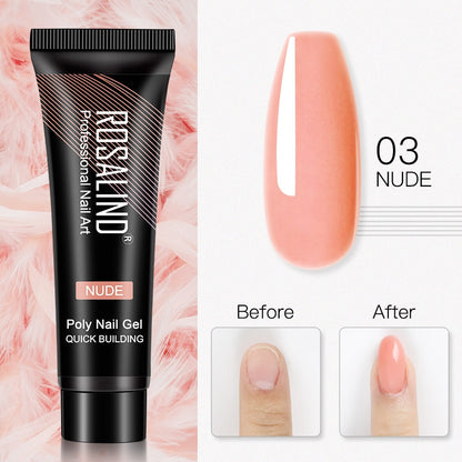 (COMPRAS  2 PACK +1 GRATIS)  Kits de uñas de poligel ROSALIND POLY Nail  GEL 15/30 ml esmalte de uñas