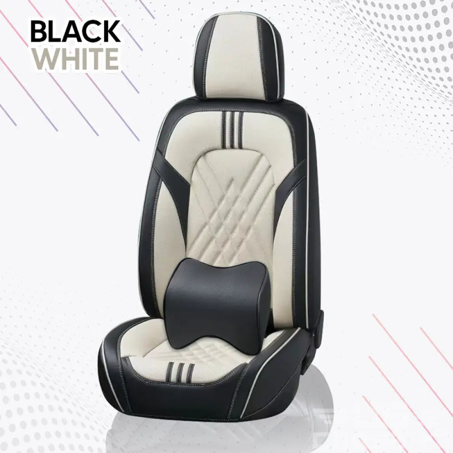 Kit Funda Cubre Asiento Cuero Auto Premium Luxury Almoadilla