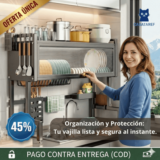 Escurridor de Cocina – Seca y Ordena la Loza – Cocina Limpia y Sin Olores en Minutos