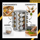 Especiero Giratorio 360° – Mantén tus condimentos al alcance – Cocina ordenada en segundos