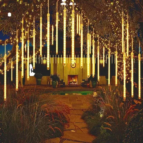 Luz Meteorito Solar – Iluminación decorativa – Crea magia navideña sin enchufes ni consumo eléctrico