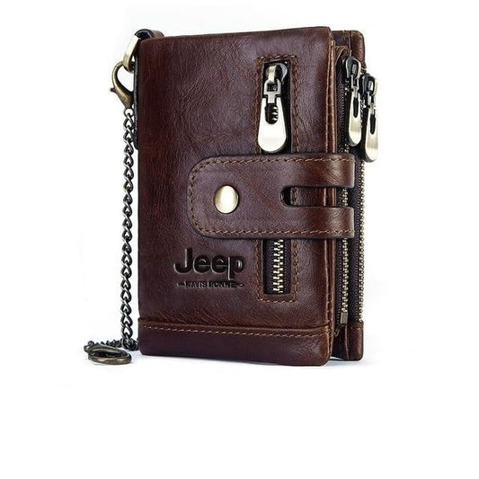 Jeep™ Billetera de cuero genuino alto impacto