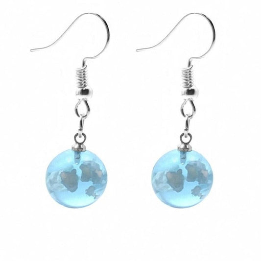 Aretes Cloudy™ Pendientes de resina con esfera de nube y cielo azul