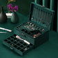 Joyero Jade™ Elegante caja con 3 niveles para guardar joyas