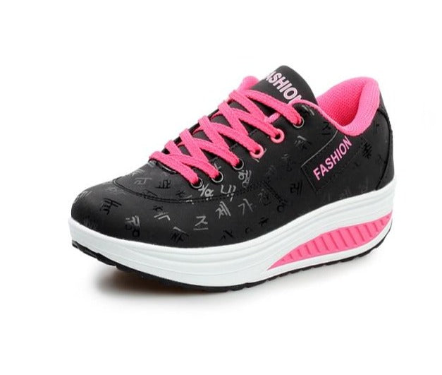 On Fashion™Zapatillas de mujer de plataforma inferior gruesa para correr