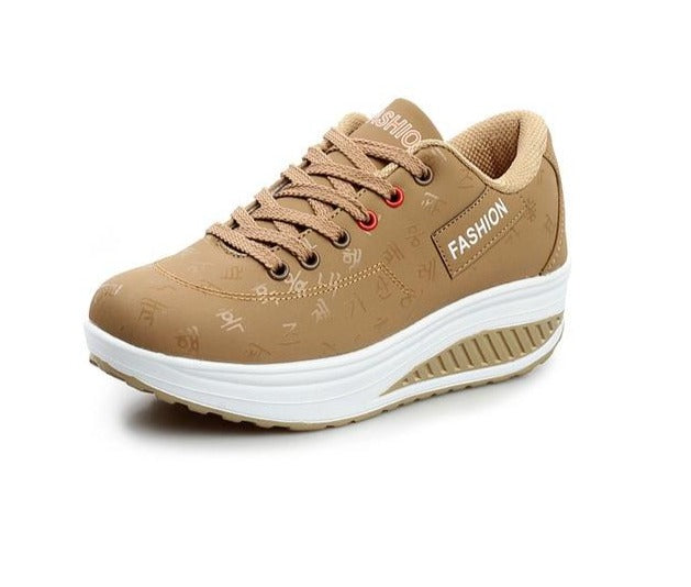 On Fashion™Zapatillas de mujer de plataforma inferior gruesa para correr