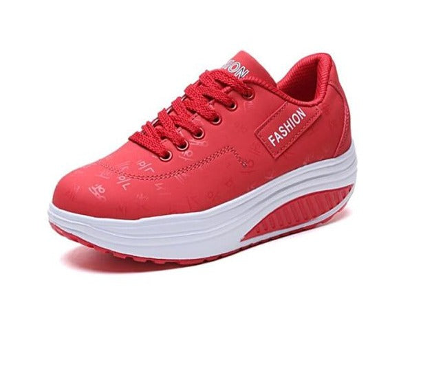On Fashion™Zapatillas de mujer de plataforma inferior gruesa para correr