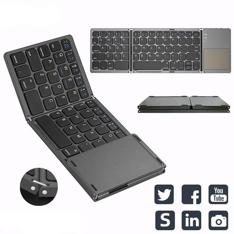 Keypro™ Teclado plegable touch y bluetooth