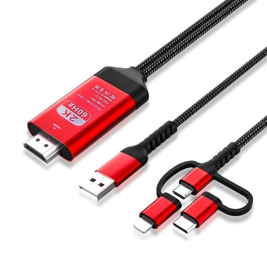ConexPro™ Cable de tv 3 en 1 para iPhone y Android