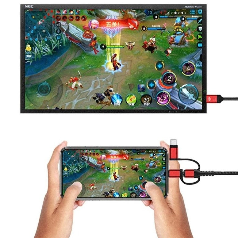 ConexPro™ Cable de tv 3 en 1 para iPhone y Android
