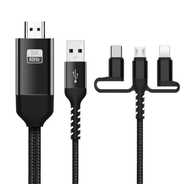 ConexPro™ Cable de tv 3 en 1 para iPhone y Android