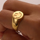 Smile™ Anillo bañado en oro 18 kilates