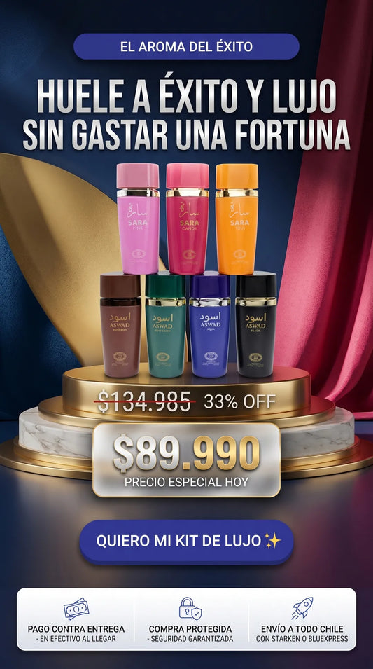 ✨ Kit 7 Perfumes Árabes Originales 100ML ✨ - ASWAD and SARA
