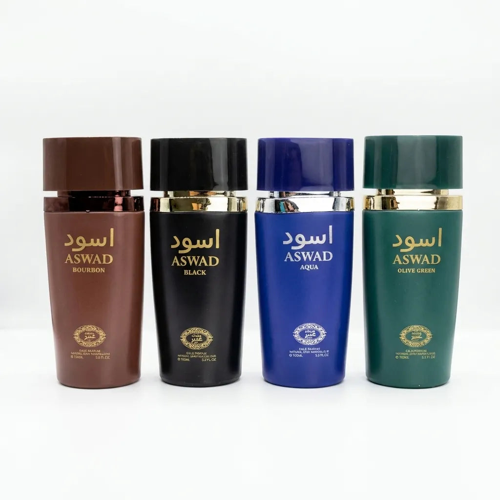 🔥 Kit 4 Perfumes Árabes ASWAD 100ML 🔥