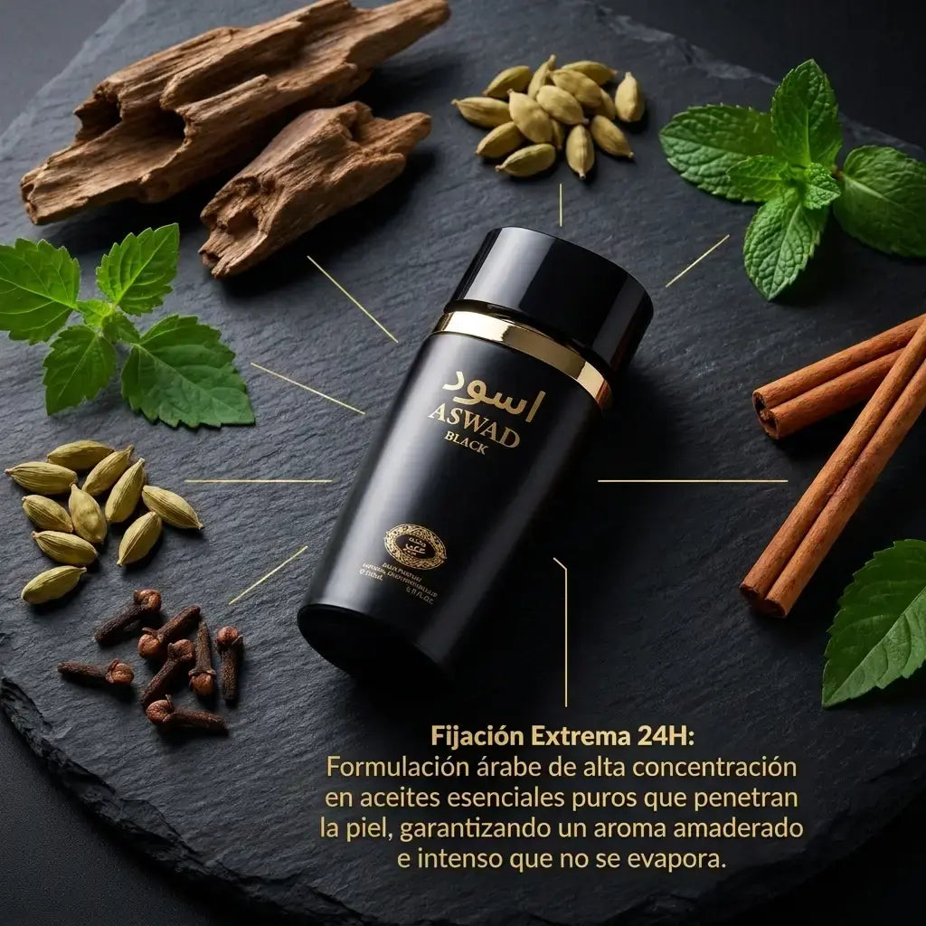 🔥 Kit 4 Perfumes Árabes ASWAD 100ML. 🔥