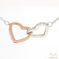 Mamá a Hija - SÉ VALIENTE, TEN CORAJE Y AMA LA VIDA - Collar de Doble Corazón💕