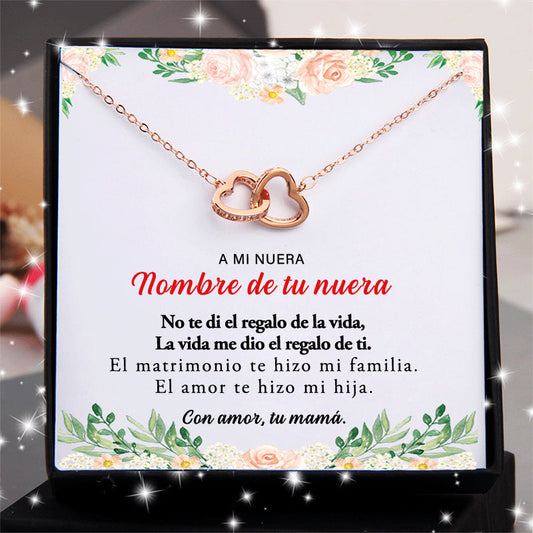 Suegra a Nuera - EL AMOR TE HIZO MI HIJA - Collar de Doble Corazón