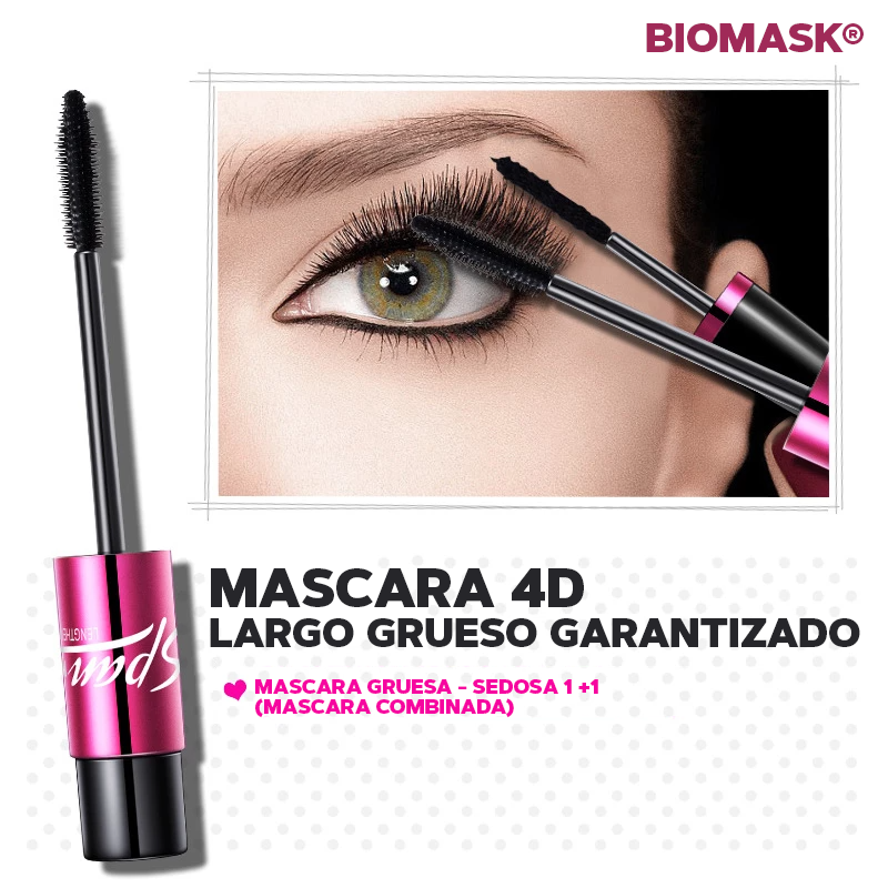 BIOAQUA MASCARA DE PESTAÑAS 4D - BIOMASK®