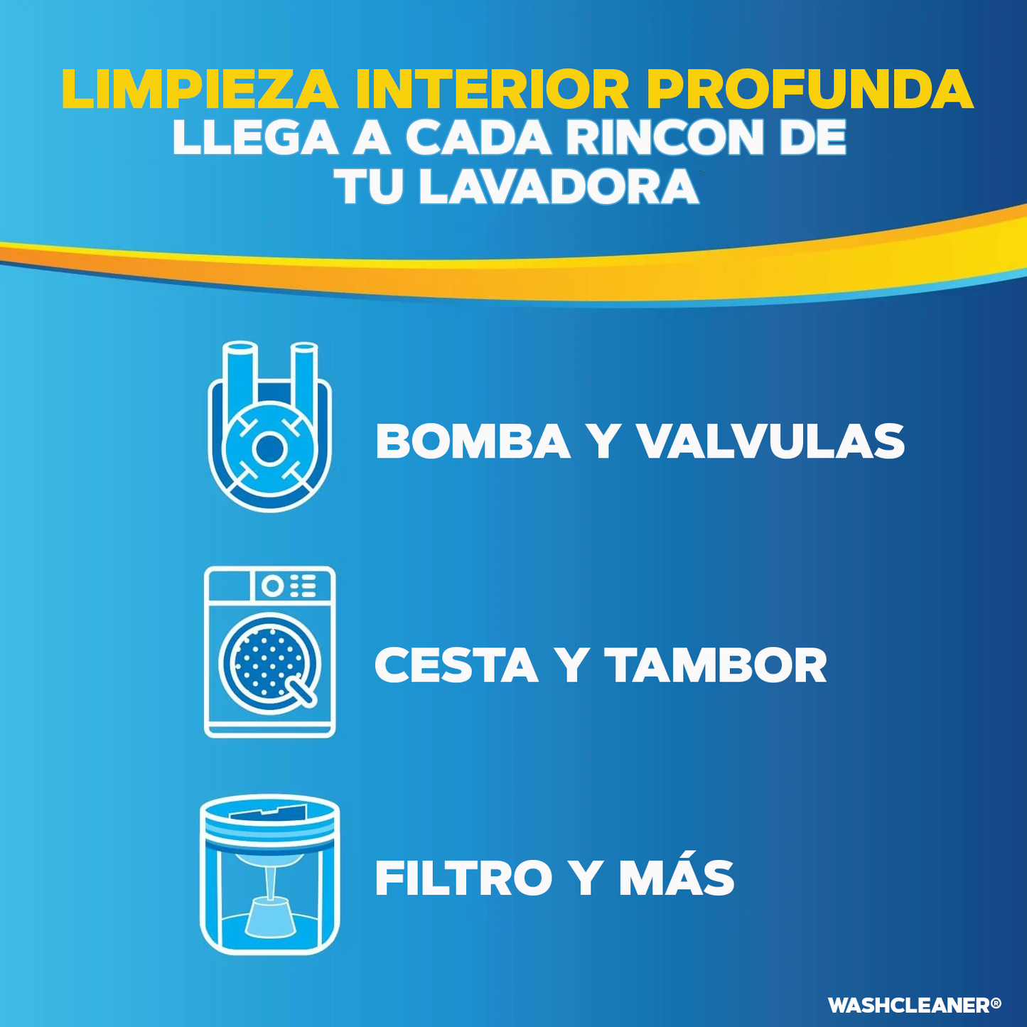 LIMPIADOR DE LAVADORA - WASHCLEANER®