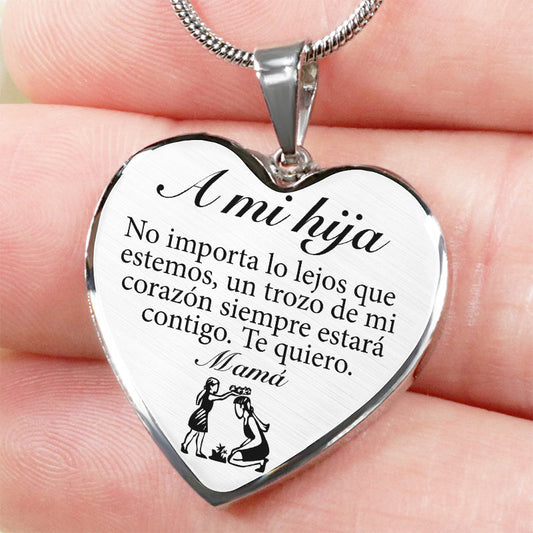 Collar Mamá a Hija - UN TROZO DE MI CORAZÓN SIEMPRE ESTARÁ CONTIGO