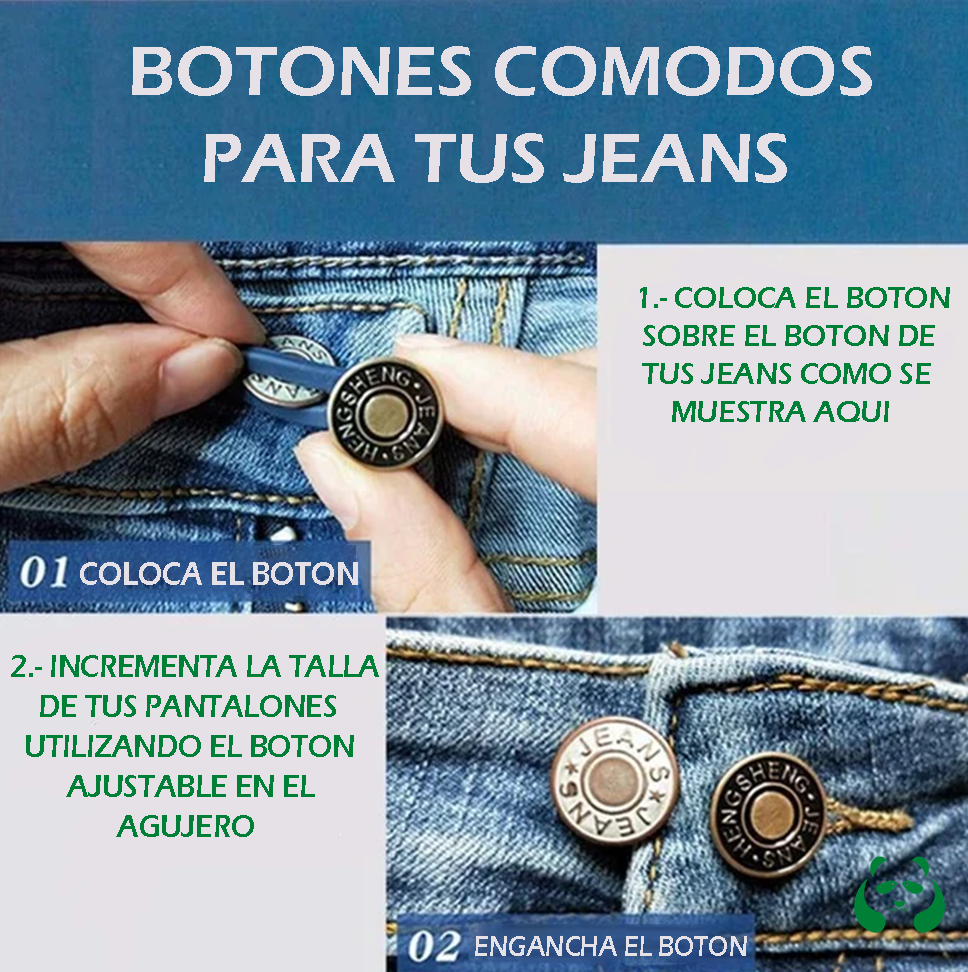 Botón ajuste perfecto de pantalón - ButtonJeans®