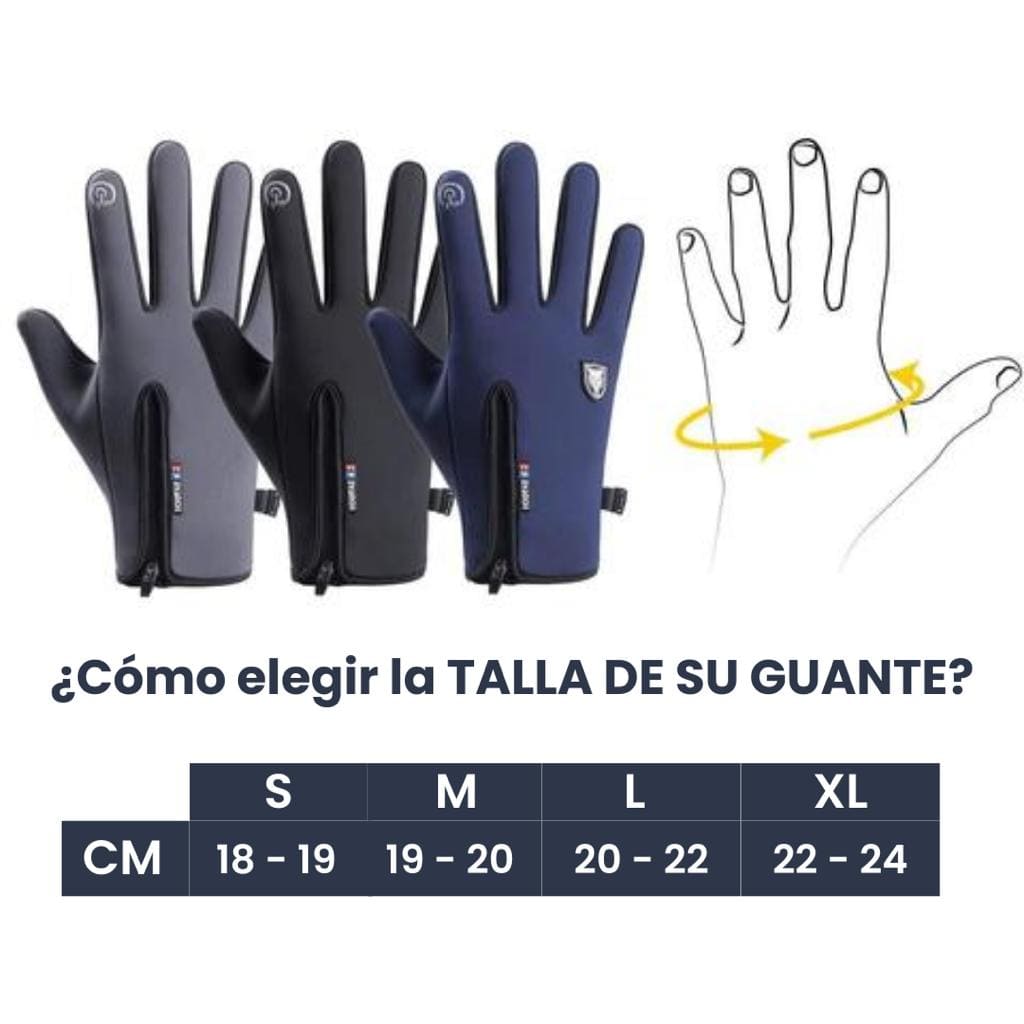 PACK X2 Guantes para Moto Ciclismo Dedo Touch Protección