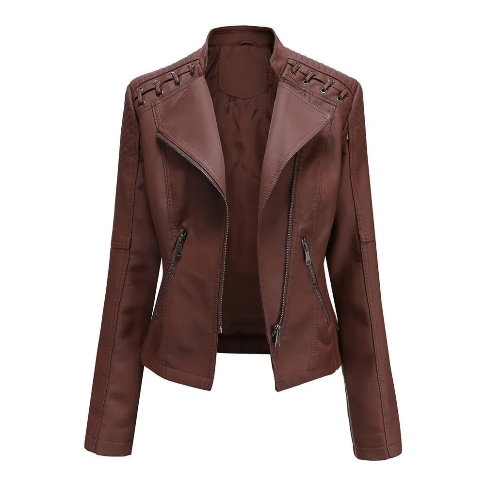 Chaqueta de cuero de mujer - JacketGure™