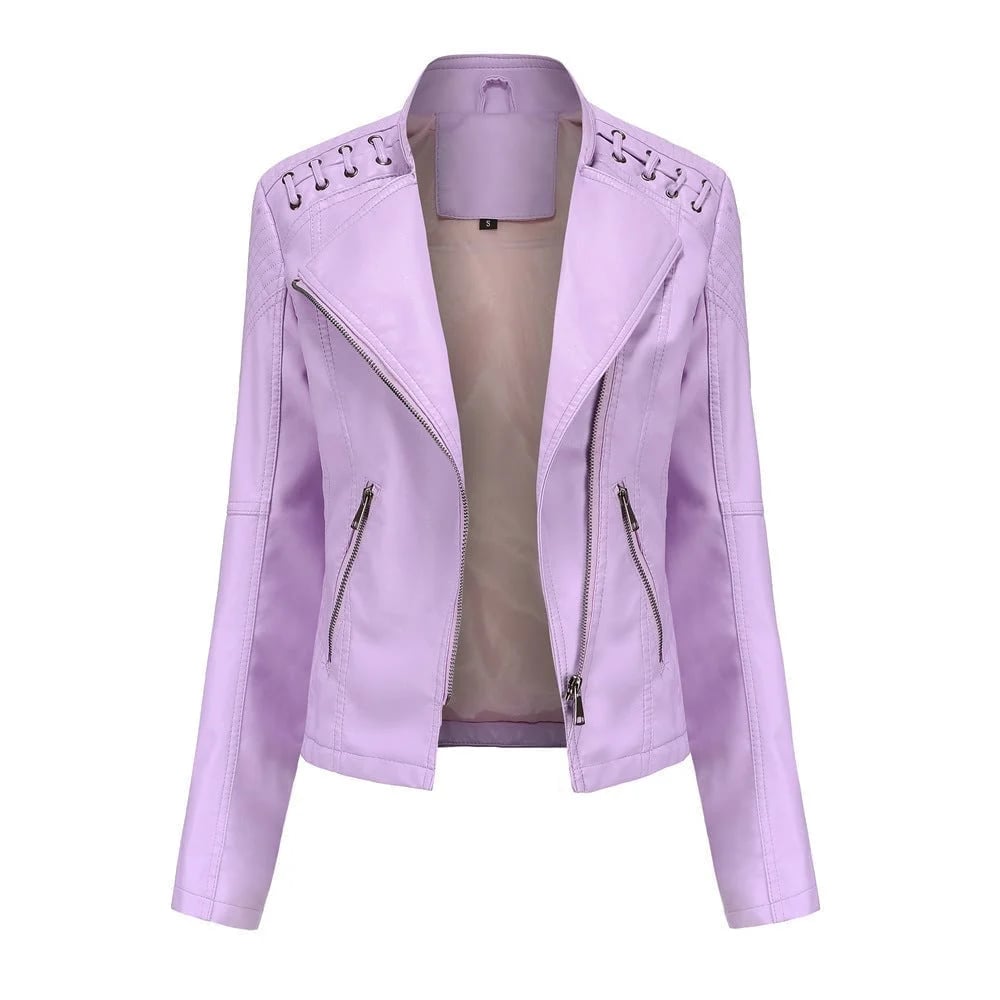 Chaqueta de cuero de mujer - JacketGure™