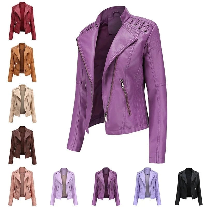 Chaqueta de cuero de mujer - JacketGure™