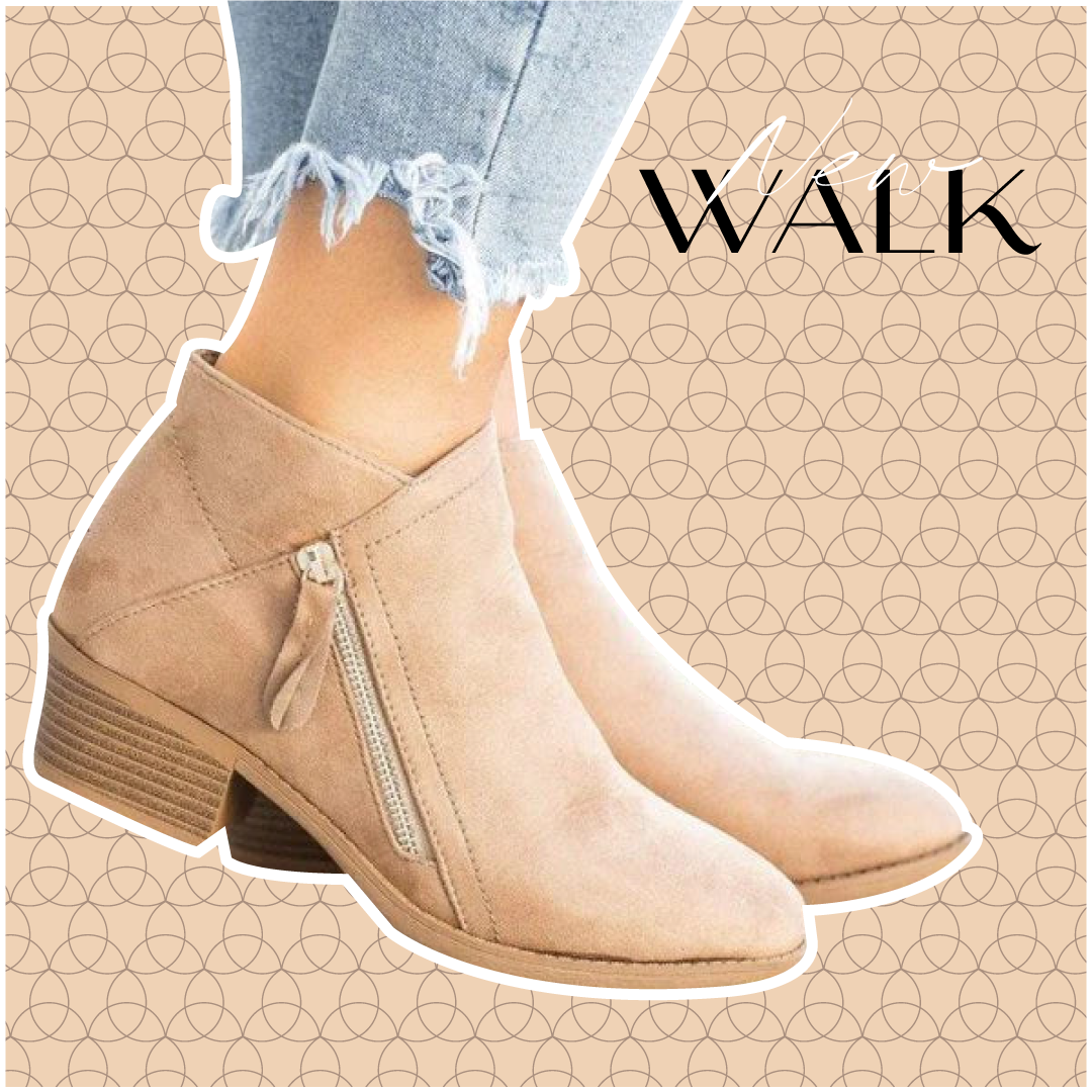Botines De Mujer con Cremallera Lateral - NEW WALK™