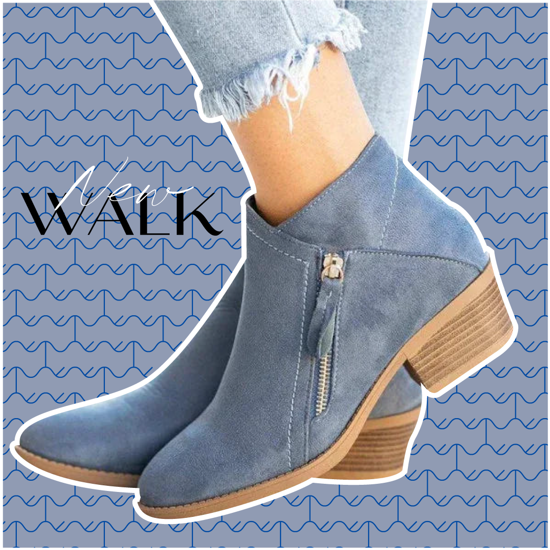 Botines De Mujer con Cremallera Lateral - NEW WALK™