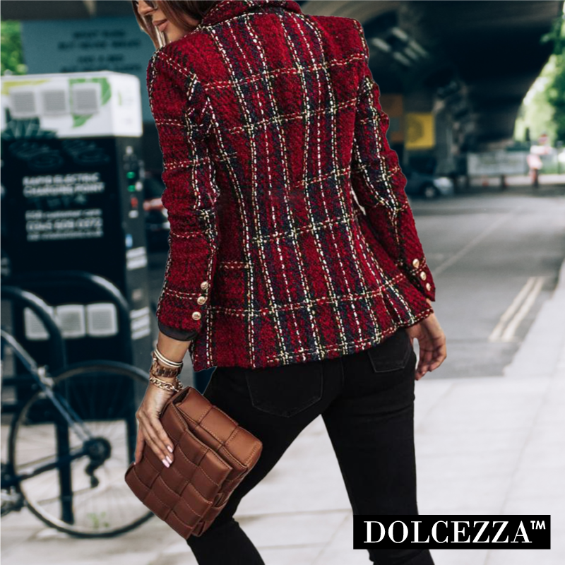 Chaqueta a cuadros moda italiana - Dolcezza™